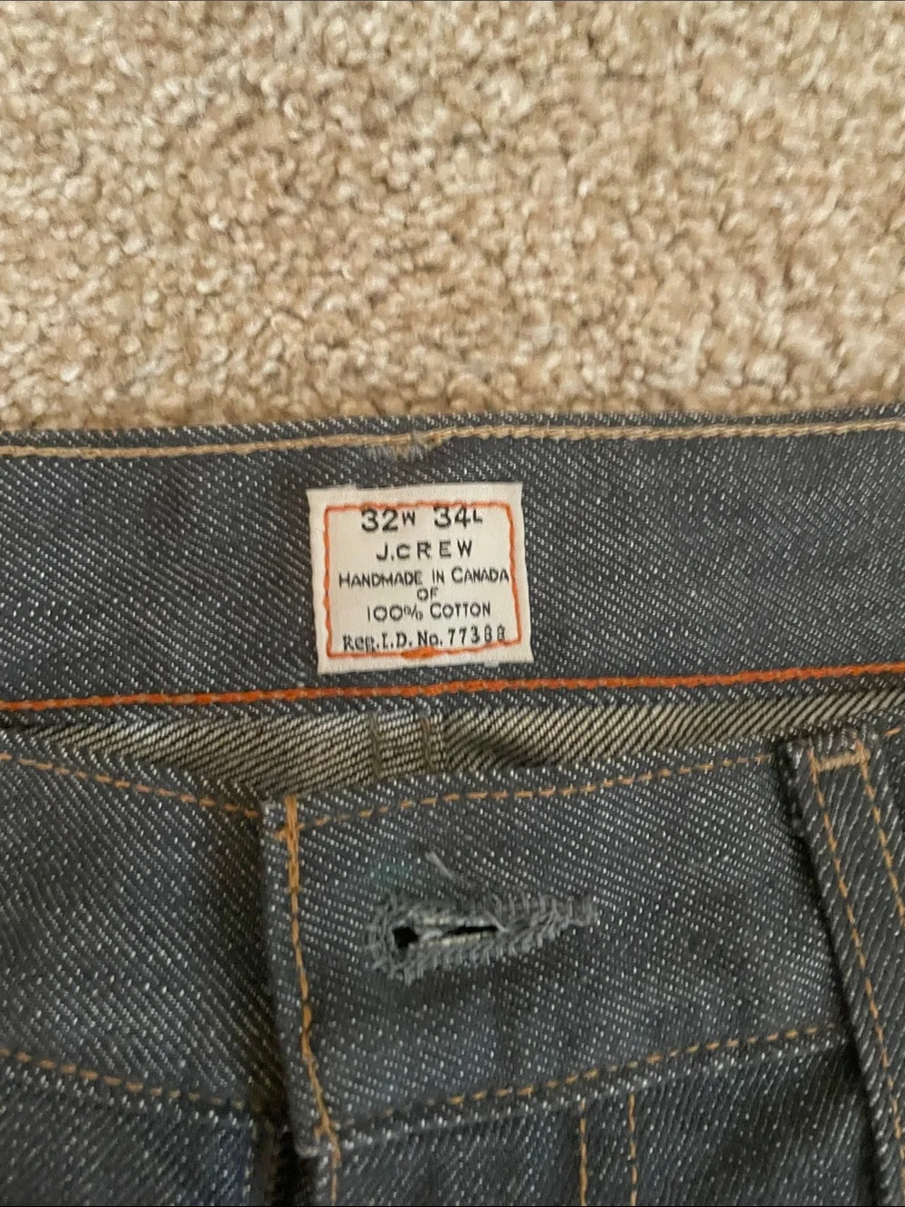 J. Crew Men's Straight Jeans in Dark Charcoal 32x34
